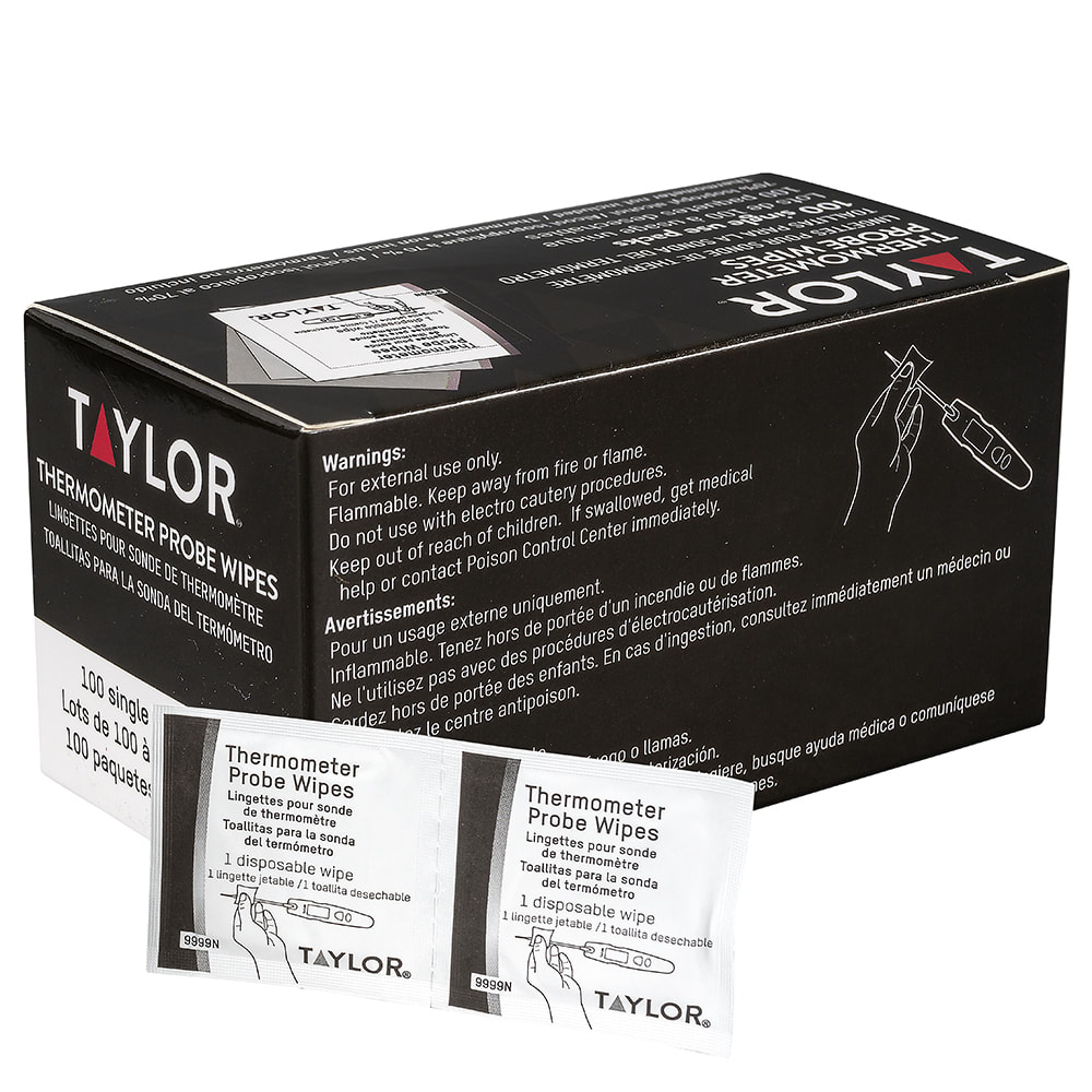 Taylor 9999N Probe Wipes, 70 Percent Isopropyl Alcohol