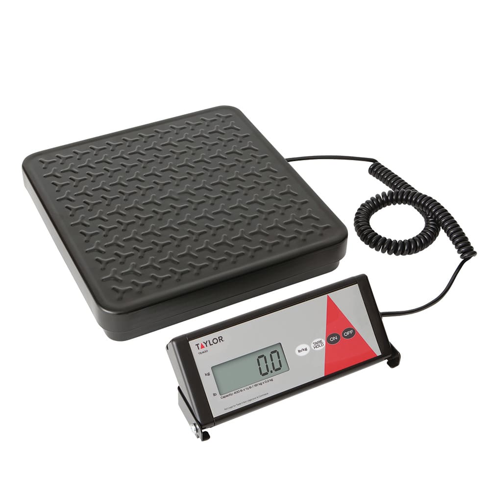 Taylor TE400 Receiving Scale w/ Steel Tread Plate Platform, 400 lb