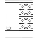 American Range AR-12G-2B-SB 24" 2 Burner Gas Range w/ Griddle & Storage Base, Natural Gas thumbnail 2