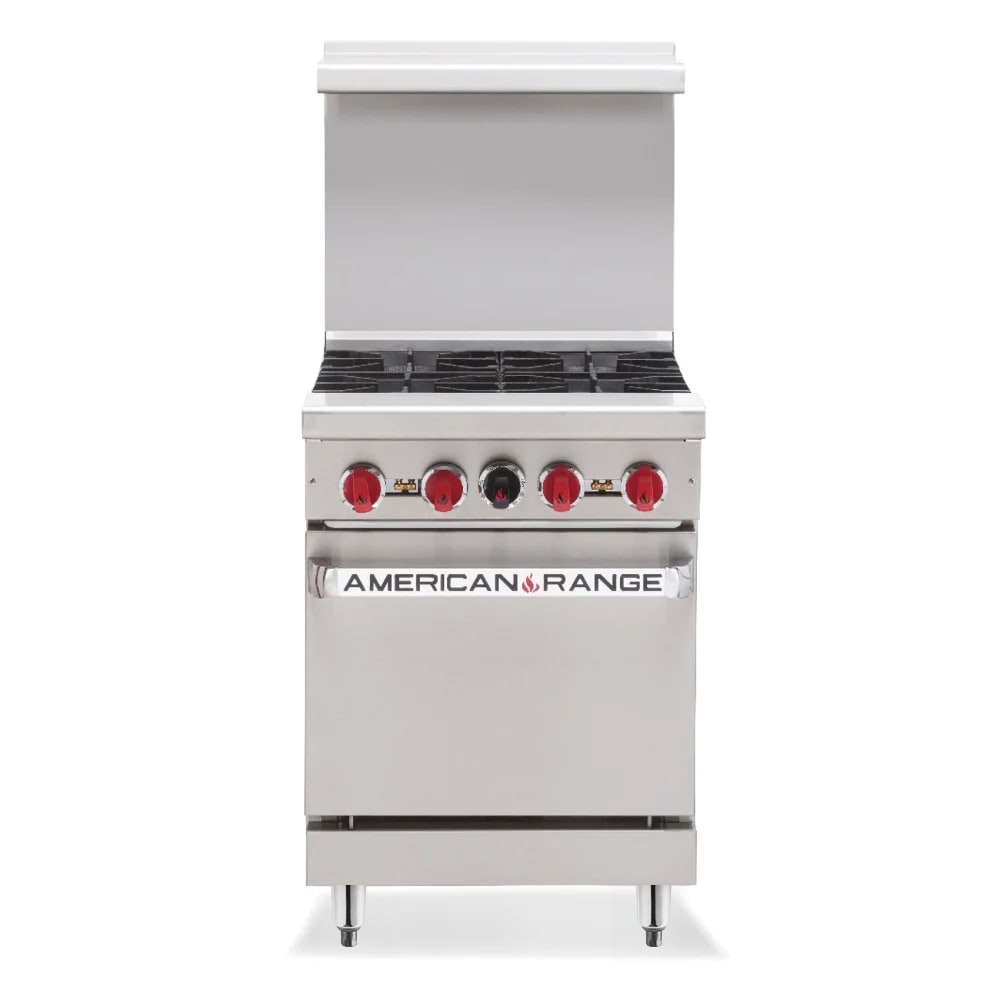 American Range AR-2RB 24" Gas Range w/ Charbroiler & Space Saver Oven, Liquid Propane