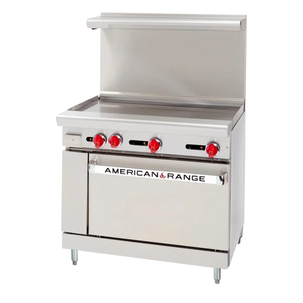 American Range AR-36G-SB 36" Gas Range w/ Griddle & Storage Base, Liquid Propane