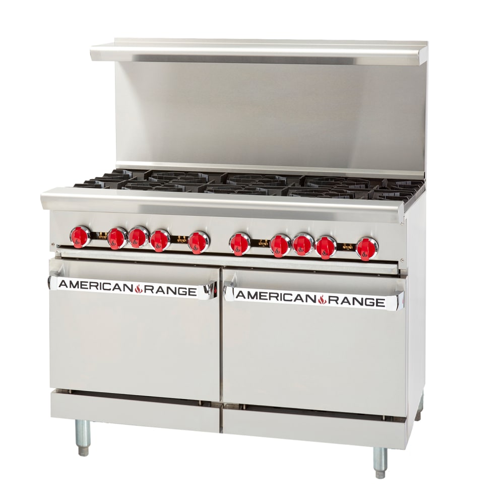 American Range AR-48G 48" Gas Range w/ Griddle & (2) Space Saver Ovens, Liquid Propane