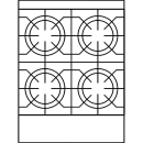 American Range AR-4 24" 4 Burner Gas Range w/ Space Saver Oven, Natural Gas thumbnail 2