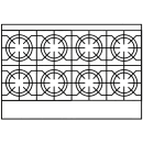 American Range AR-8-DSB 48" 8 Burner Gas Range w/ (2) Storage Bases, Liquid Propane thumbnail 2