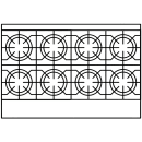 American Range AR-8-DSB 48" 8 Burner Gas Range w/ (2) Storage Bases, Natural Gas thumbnail 2