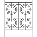 American Range ARGF-4 24" 4 Burner Gas Range w/ Space Saver Oven, Liquid Propane thumbnail 2