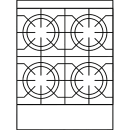 American Range ARGF-4 24" 4 Burner Gas Range w/ Space Saver Oven, Natural Gas thumbnail 2