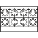 American Range ARGF-8 48" 8 Burner Gas Range w/ (2) Space Saver Ovens, Natural Gas thumbnail 2