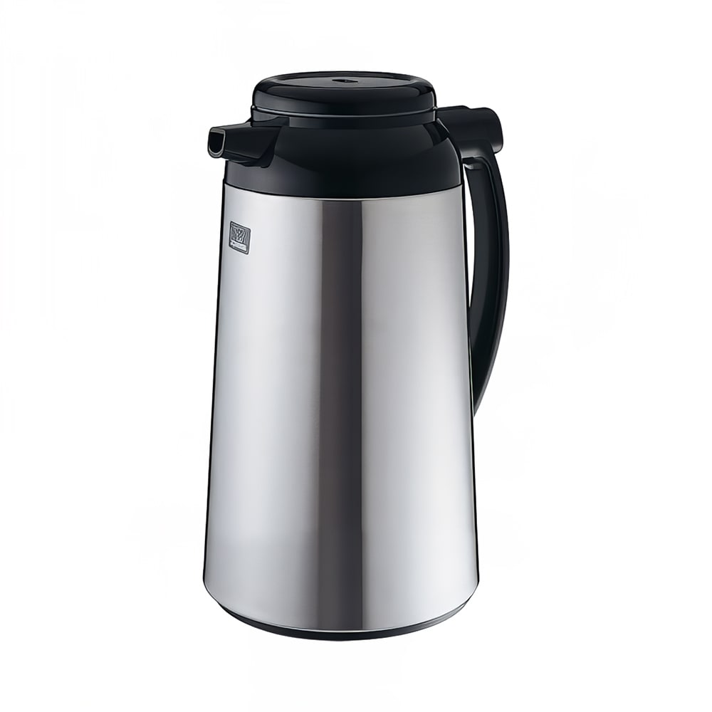 Zojirushi AFFB-10S 34 oz Thermal Carafe w/ Push Button Dispense - Glass Vacuum Liner, Brushed Stainless