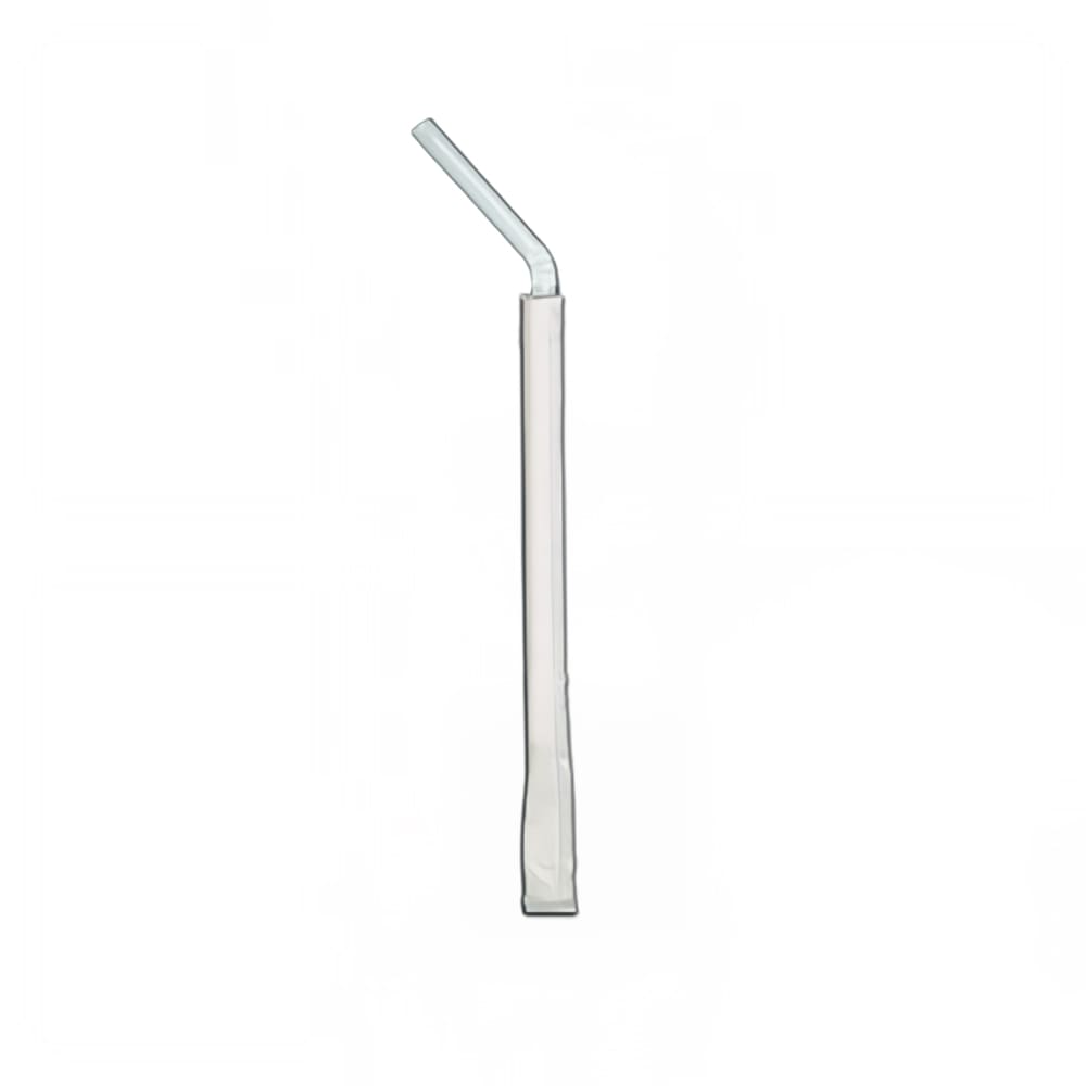 D&W Fine Pack 7 3/4" Wrapped Bent Straws - Polypropylene, White (DSFW25-400WH)