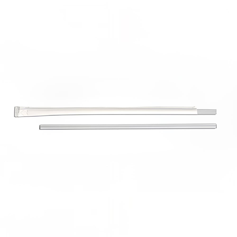 D&W Fine Pack 10 1/4" Wrapped Jumbo Straws - Polypropylene, Clear (DSTJW4-500T)