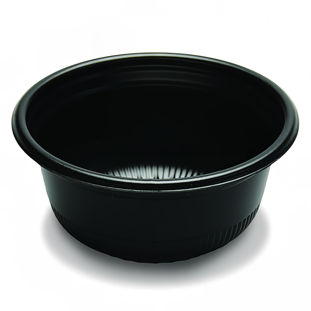 D&W Fine Pack 12 oz Hot/Cold Bowl - Polystyrene, Black (CF765-120)