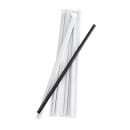 D&W Fine Pack 10 1/4" Wrapped Giant Straws - Polypropylene, Black (DSTGW4-300E) thumbnail 3