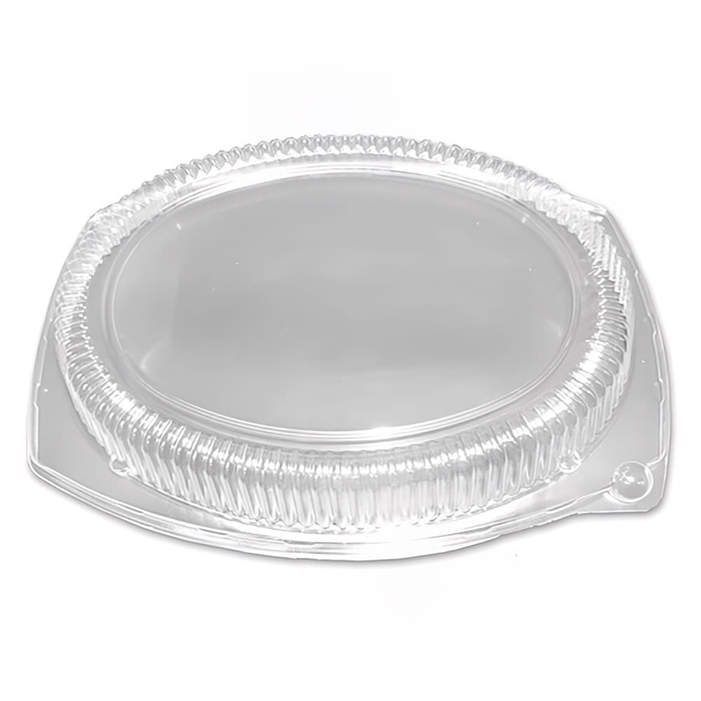 D&W Fine Pack Lid for Oval Platters - 13" x 10" - Polystyrene, Clear (CL211-131)