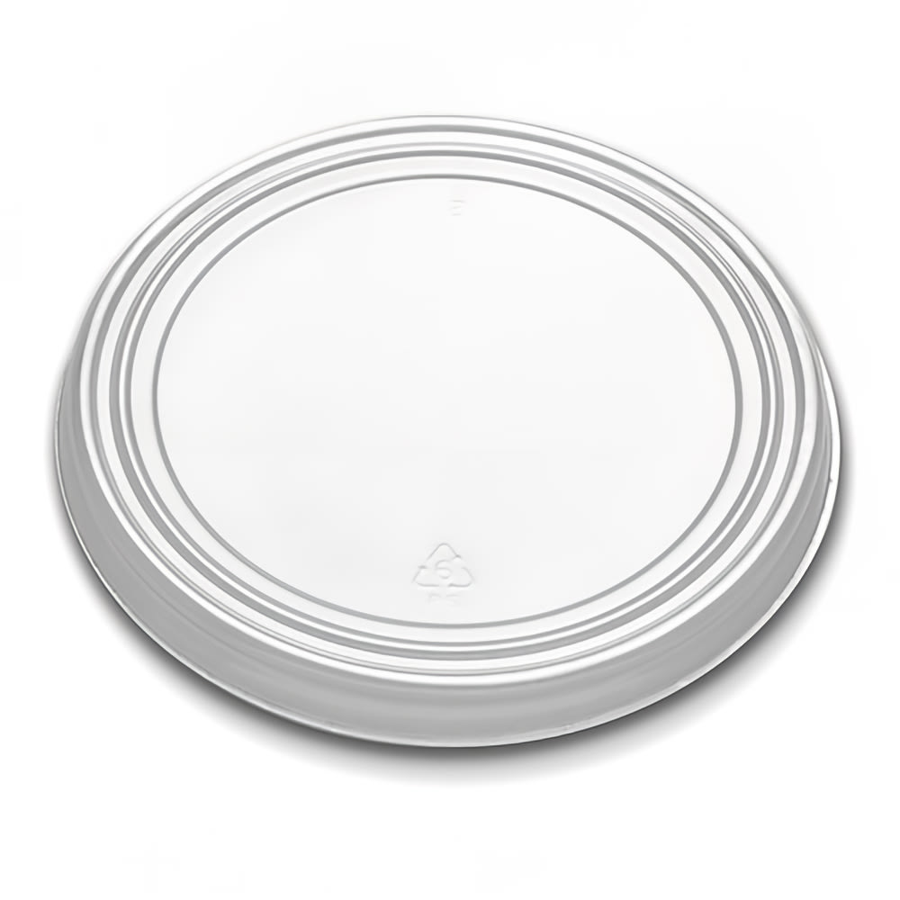 D&W Fine Pack Lid for 4 oz & 5 oz Bowls - Polystyrene, Clear (CL255-040)