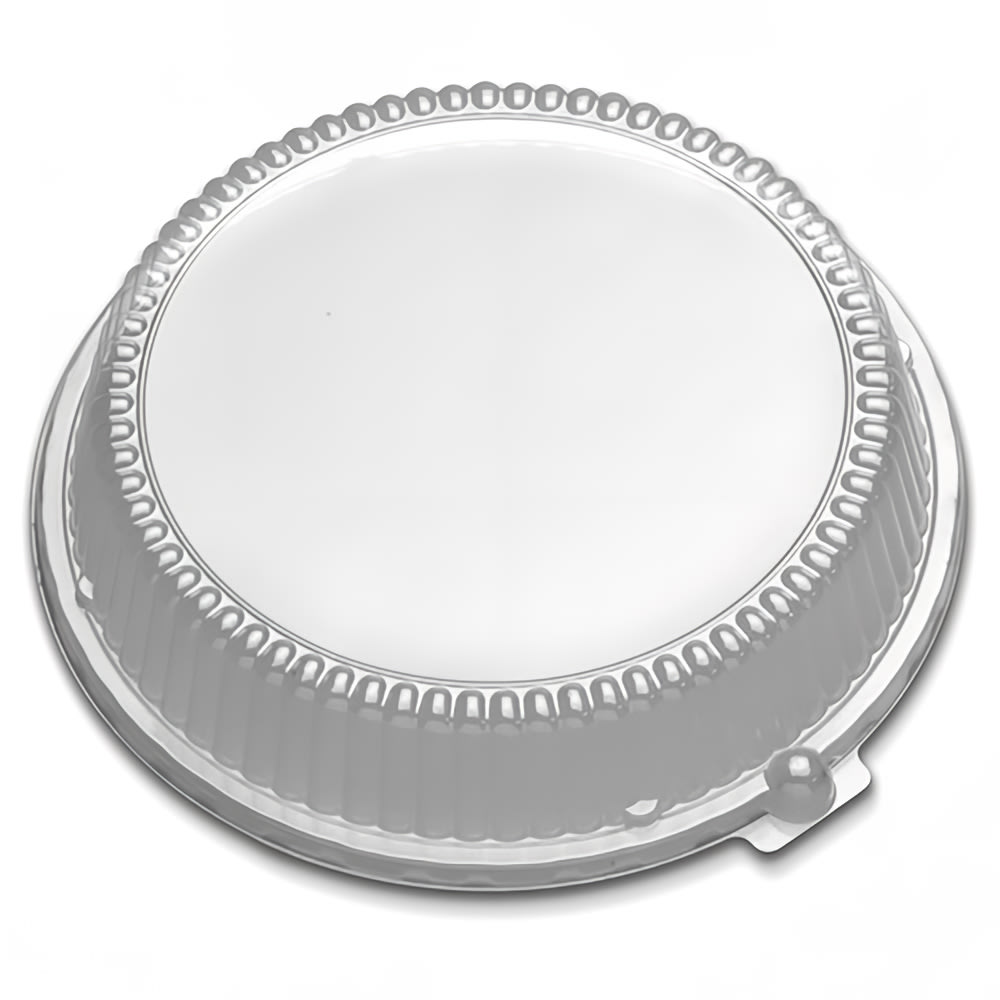 D&W Fine Pack 10 1/4" Dome Lid - Polystyrene, Clear (CL210-100)
