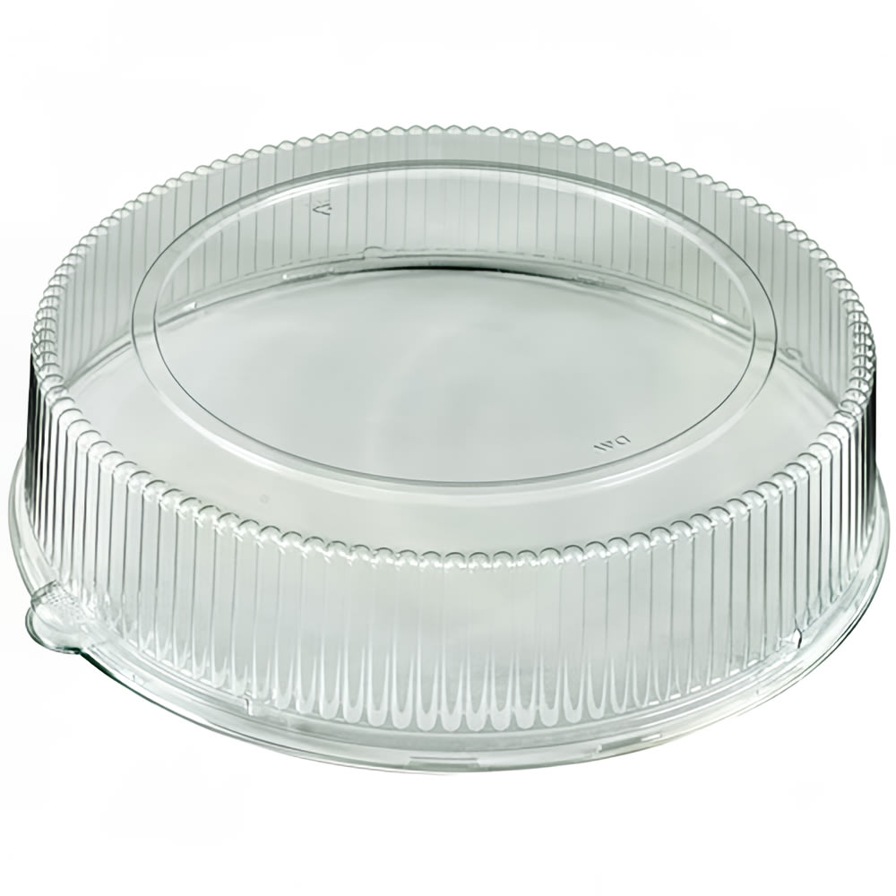 D&W Fine Pack 18 4/5" Dome Lid for Trays - PET, Clear (CLRE18P)