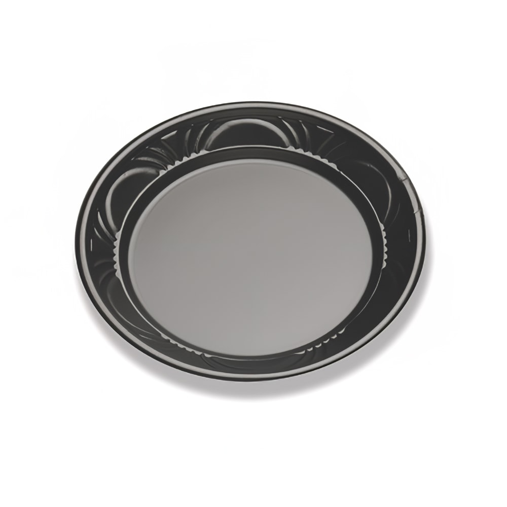 D&W Fine Pack 6" Disposable Plate - Polystyrene, Black (BP06P-07)