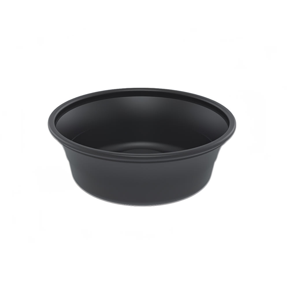 D&W Fine Pack 8 oz Bowl - Polystyrene, Black (8SB-C-04)