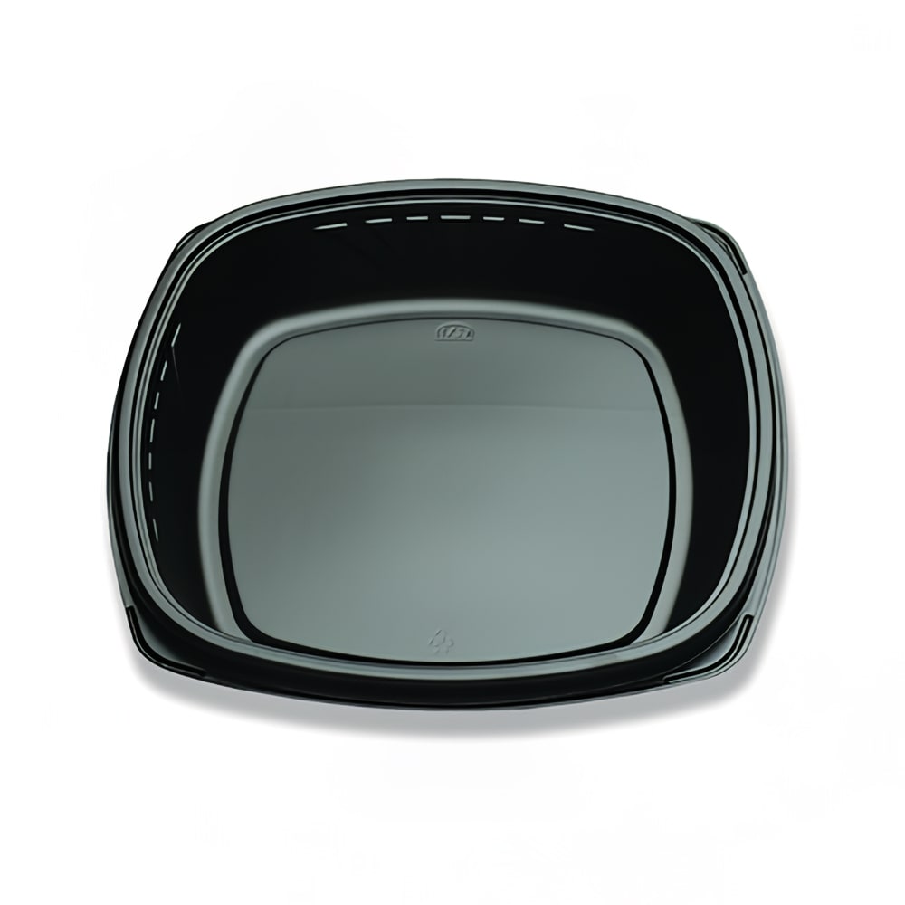 D&W Fine Pack 12" Catering Tray - Polystyrene, Black (CF723-120-1)