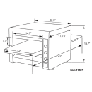 Omcan 41" Electric Countertop Conveyor Pizza Oven - 240v/1ph (11387) thumbnail 7