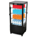 Omcan 16 7/10" Countertop Refrigerated Merchandiser w/ Pass Thru Access - Swing Doors, Black, 110v (25827) thumbnail 2