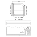 Omcan 58" Mobile Ice Cream Freezer w/ 5 Baskets - White, 110v (31457) thumbnail 2