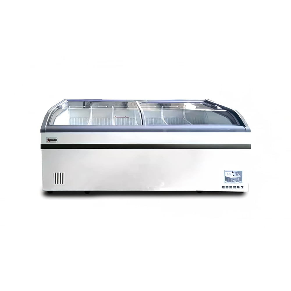 Omcan 78 3/4" Mobile Ice Cream Freezer w/ 7 Baskets - White, 110v (37815)