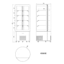 Omcan 26 4/5" Full Service Cake Display Case w/ Curved Glass - (4) Levels, 110v (40440) thumbnail 7