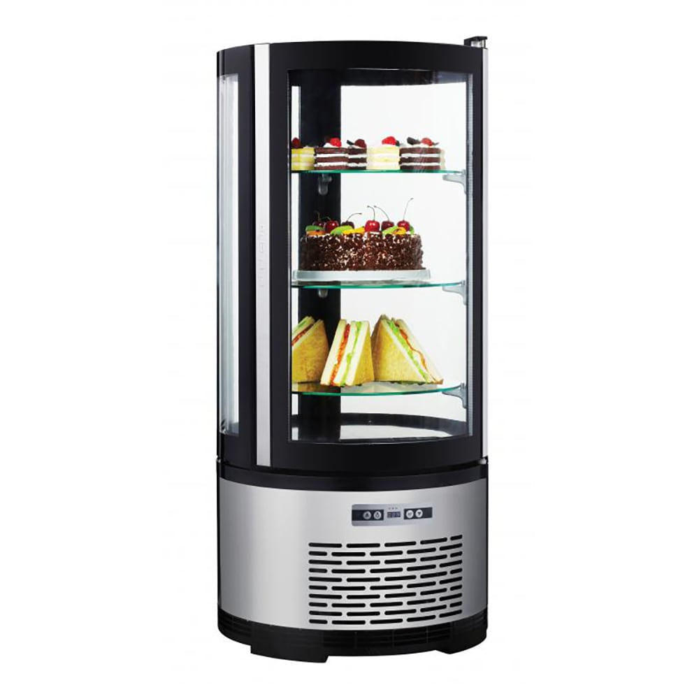 Omcan 19" Full Service Cake Display Case w/ Curved Glass - (3) Levels, 110v (41466)