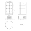 Omcan 19" Full Service Cake Display Case w/ Curved Glass - (3) Levels, 110v (41466) thumbnail 4