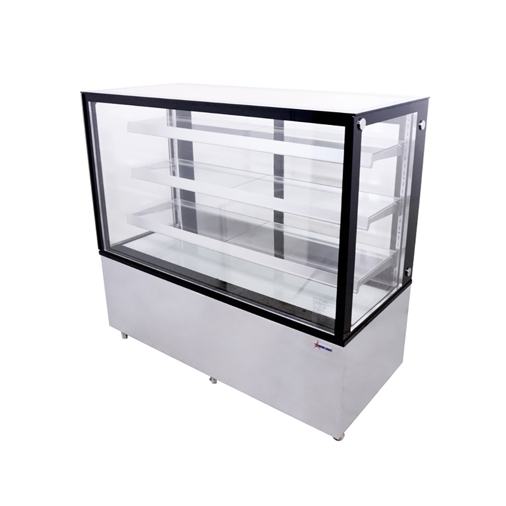 Omcan 60" Full Service Bakery Display Case w/ Straight Glass - (4) Levels, 110v (44384)