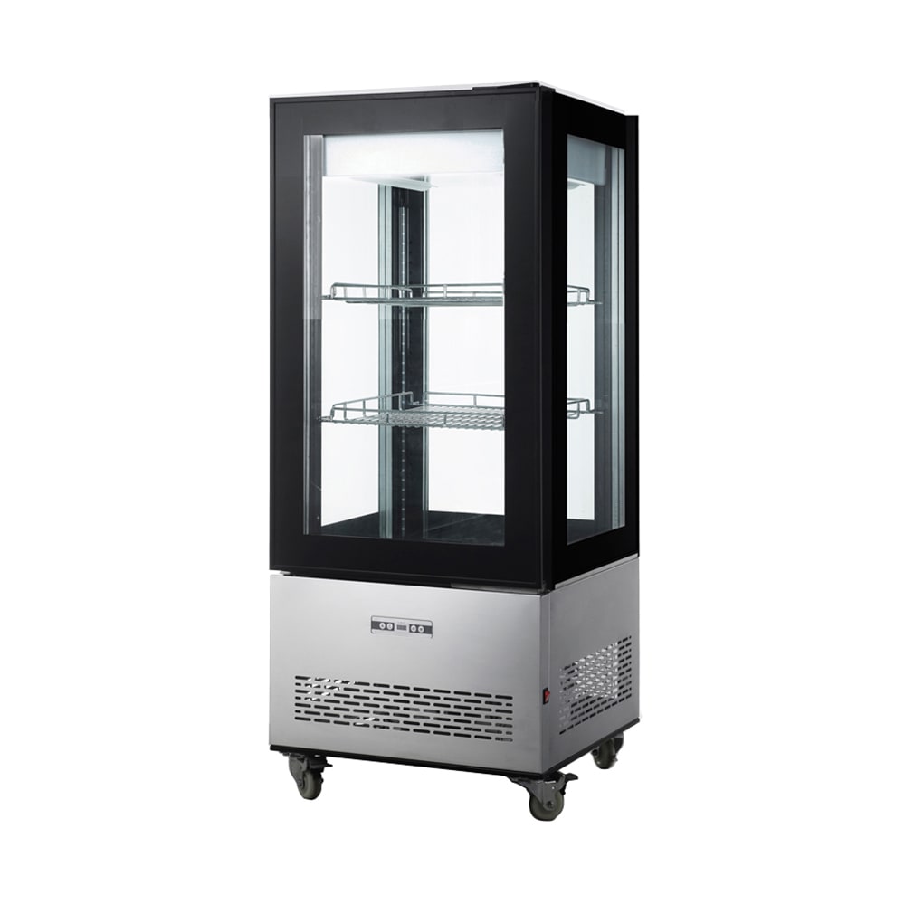 Omcan 25 3/5" Full Service Bakery Display Case w/ Straight Glass - (3) Levels, 110v (44471)
