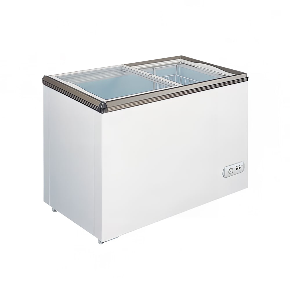 Omcan 45 4/5" Mobile Ice Cream Freezer w/ 1 Basket - White, 110v (45293)