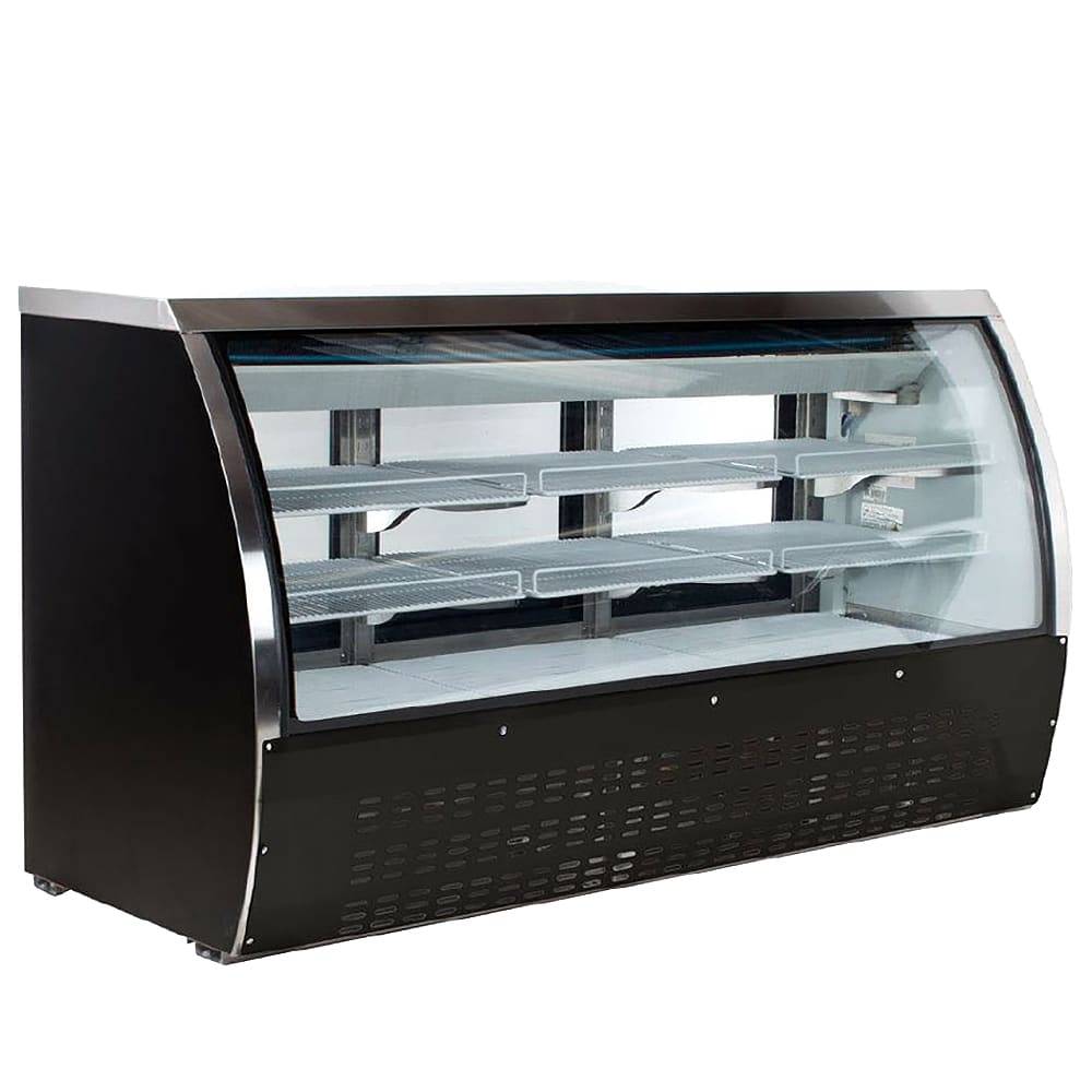 Omcan 64" Full Service Deli Case w/ Curved Glass - (3) Levels, 115v (50083)