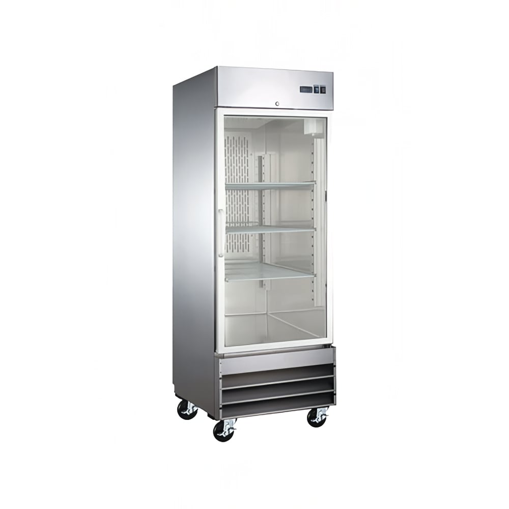 Omcan 29" One Section Glass Door Merchandiser - (1) Right Hinge Door, Silver, 115v (51024)