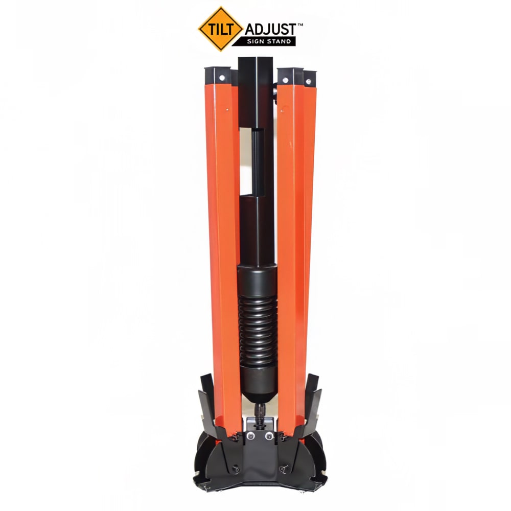 Accuform Signs FRC786 Tilt-Adjust™ Sign Stand for 36" or 48" Diamond Shaped Construction Sign, Steel