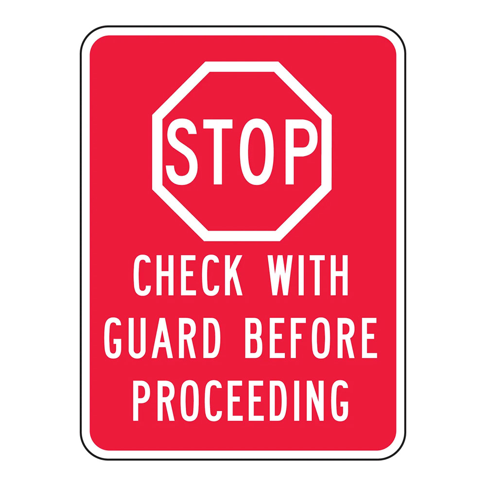 Accuform Signs FRR253HP 24" x 18" Facility Traffic Sign - Aluminum w/ High Intensity Prismatic Sheeting