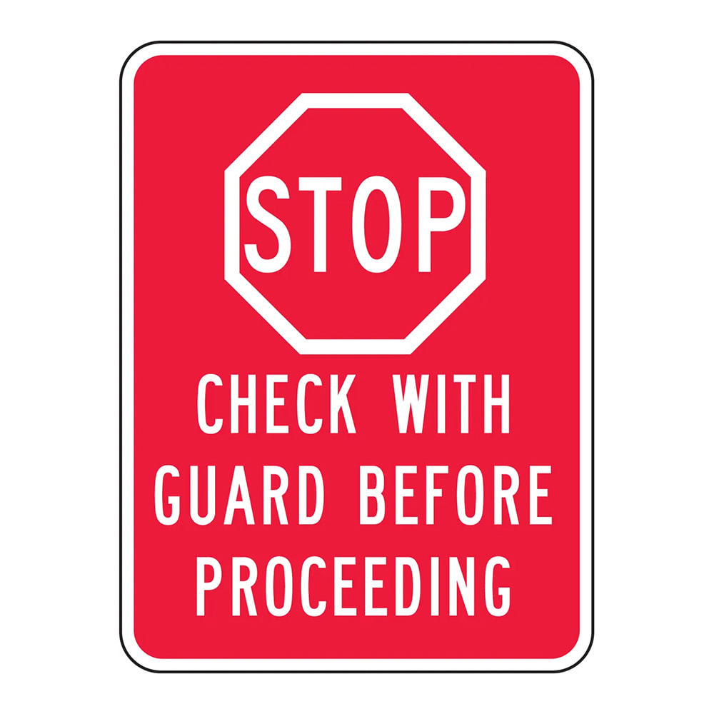 Accuform Signs FRR253RA 24" x 18" Facility Traffic Sign - Aluminum w/ Engineer Grade Prismatic Sheeting