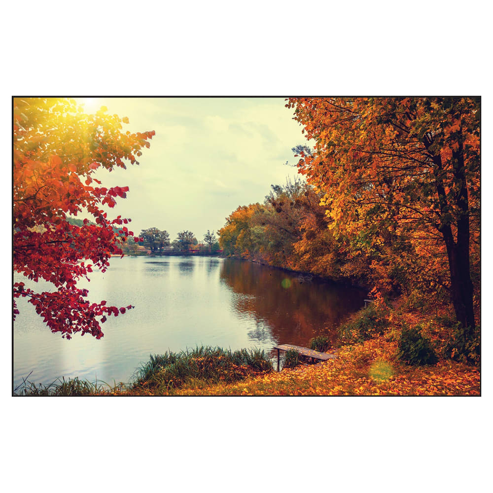 Accuform Signs LPM102X Disposable Work Mat w/ Adhesive Backing - 12 1/2" x 19 1/2", Plastic, Fall Lake