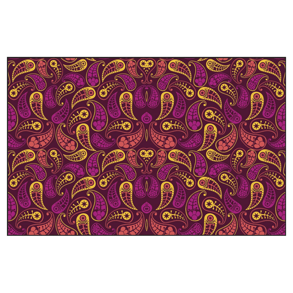 Accuform Signs LPM123X Disposable Work Mat w/ Adhesive Backing - 12 1/2" x 19 1/2", Plastic, Paisley Pinks