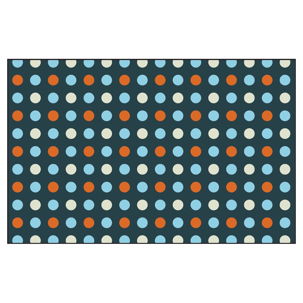 Accuform Signs LPM126X Disposable Work Mat w/ Adhesive Backing - 12 1/2" x 19 1/2", Plastic, Red & Blue Polka Dots