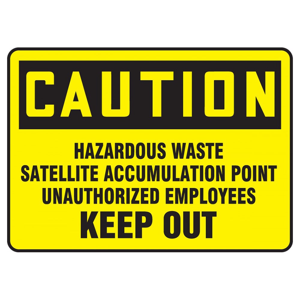Accuform Signs MCHL645VA OSHA "HAZARDOUS WASTE" Sign - 7" x 10", Aluminum