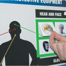 Accuform Signs PPE236 Changeable PPE-ID™ Chart Kit w/ (56) Card Inserts - 24" x 18", Thermoplastic thumbnail 3