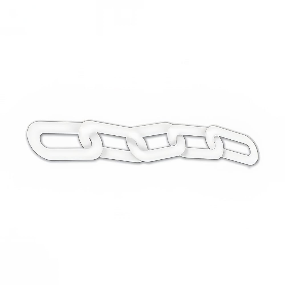 Accuform Signs PRC202WT 1 ft Plastic Chain Links, White