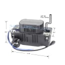 Manitowoc Ice BK171TUL 2.5 qt Drain Pump w/ Safety Switch & Tubing - 115v thumbnail 2