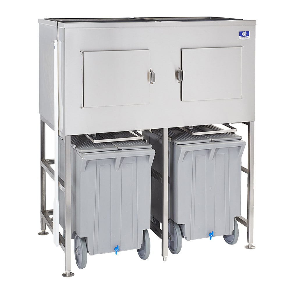 Manitowoc Ice LBCS1360 Ice Bin Cart System w/ 772 lb Capacity - (2) Carts & (6) Totes, 60" W x 36" D x 71" H