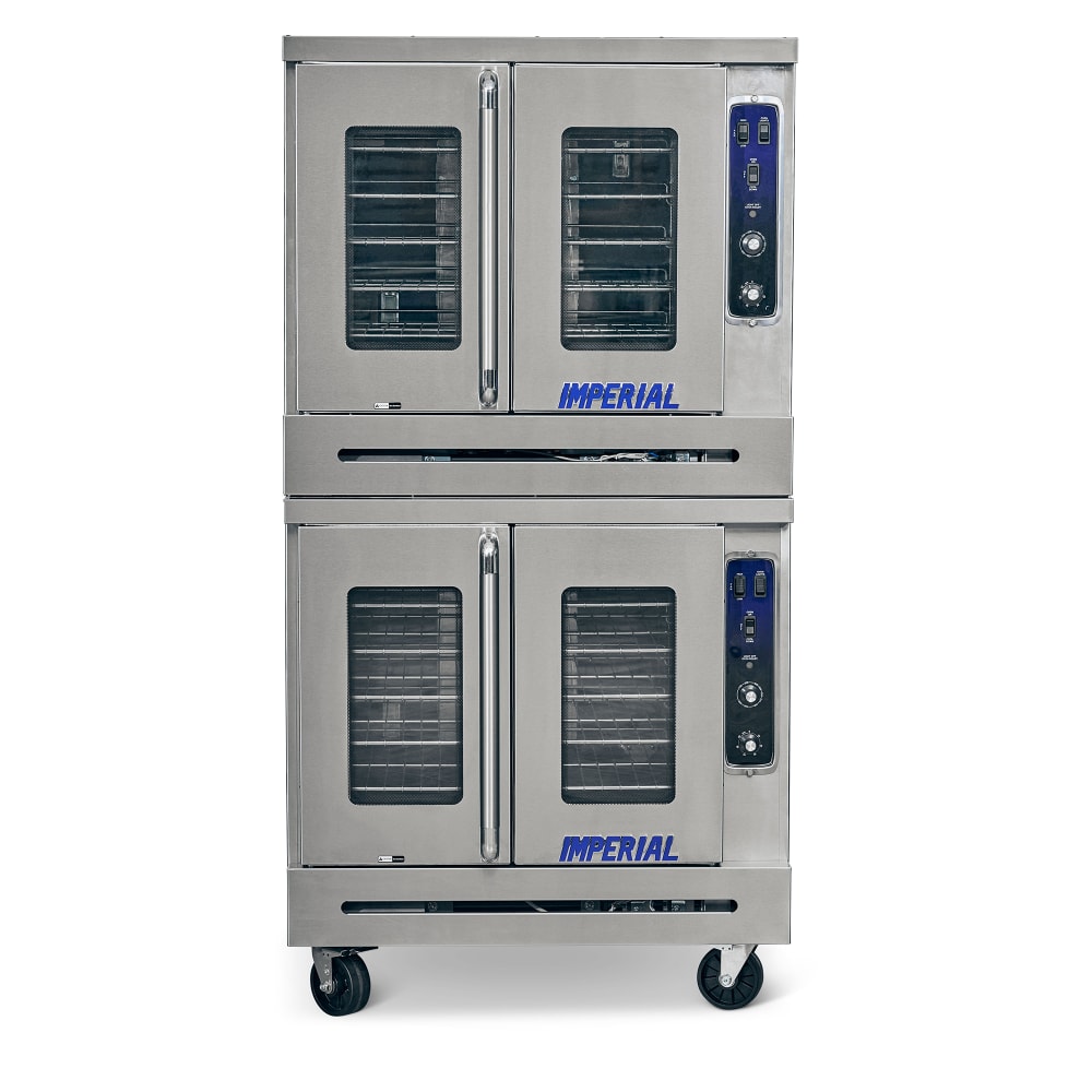 Imperial PCVE-2 Double Full Size Electric Convection Oven - 22kW, 208v/3ph