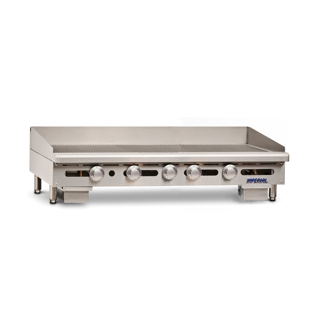 Imperial IGG-60 60" Gas Griddle w/ Thermostatic Controls - 1" Grooved Steel Plate, Natural Gas