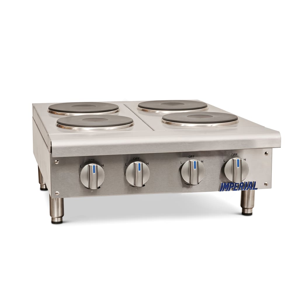 Imperial IHPA-4-24-E 24" Electric Hotplate w/ (4) Burners & Infinite Controls, 208v/1ph